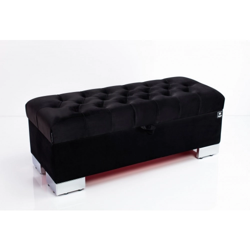 Kufer Pikowany CHESTERFIELD Czarny / Model  Q-4 Rozmiary od 50 cm do 200 cm